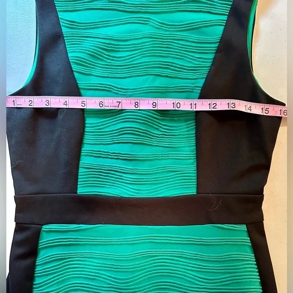 Dana Buchman size 6 black and green Sleeveless sheath midi dress - Picture 10 of 11